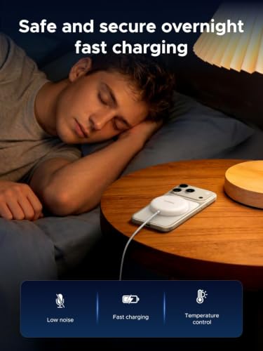 UGREEN Qi2.2 25W MagSafe-Compatible Wireless Charging Pad | Qi2.2 Certified, Fast Charging Pad for iPhone 12-17 Series and AirPods, 5FT Cable, White, Adapter Not Included - color: White