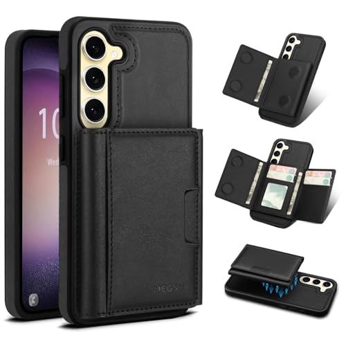 for Samsung Galaxy S23 Wallet Case, 2-in-1 Detachable Magnetic Wallet Case, Card Holder RFID Blocking, Fashionable Faux Leather Card Slot & Folding Design (Black) - color: Black, size: Samsung Galaxy S23