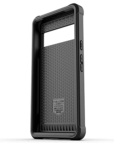ENCASED Falcon Designed for Pixel 6 Rugged Case, Protective Full Body Phone Armor for Google Pixel 6 (Black) - style: Falcon Case