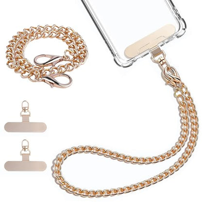 Phone Wrist Strap with Tether Tabs Metal Phone Chain Wristlet CellPhone Hand Lanyard Gift for Women - style: Style 2(2 Pack)