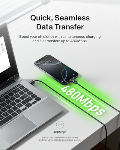 Belkin USB A to USB C 15W Braided Cable 3.3ft iPhone Charger Cord - color: Black, style: 3.3 ft