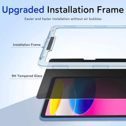 MOBDIK Privacy Screen Protector for iPad A16 11th 2025 & iPad 10th Gen 2022 - size: iPad 10th/11th Generation
