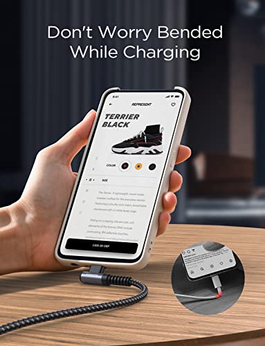 AINOPE 2 pac 1M Nylon Braided USB C Charging Cable Compatible with Galaxy S21+ Ultra, iPad mini/Air/Pro, Pixel 6X - color: Space Grey, size: 3.3FT+3.3FT