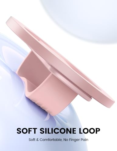 Lamicall Soft Pink Comfortable Silicone Finger Loop Magnetic Phone Grip - color: Soft Pink - Zinc Alloy - Silicone Grip