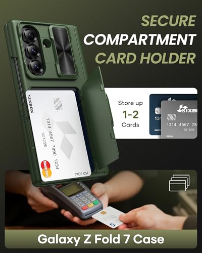 for Samsung Galaxy Z Fold 7 Case, Stand & Hinge Protection, Green - color: Green-Z
