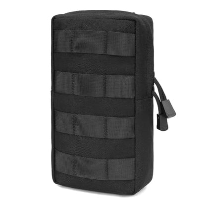 TRIWONDER Tactical Cigarette Pouch Molle Small Military Bag Battery Cigarette Case EDC Utility Card Holder Lighter Slot Mini Cigar Waist Pack - color: 08 Black