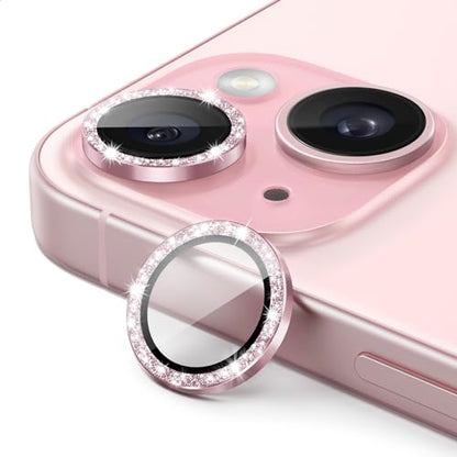 JETech Camera Lens Protector for iPhone 15/15 Plus, Pink, 1 Set - color: Pink