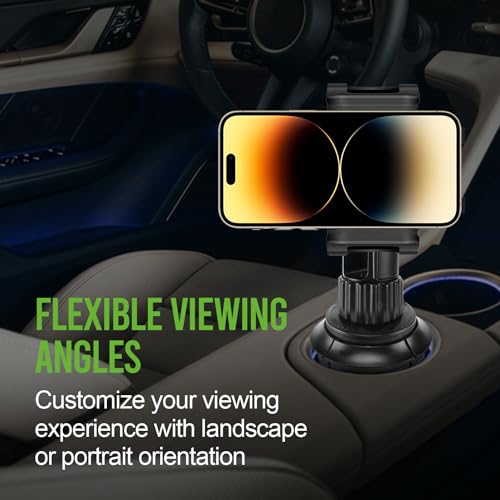 Cellet Car Cup Holder Phone Mount, Phone Holder Mount Cradle Universal Adjustable Compatible for Apple iPhone, Samsung Galaxy, Moto, Google Pixel Smartphones - style: Regular Neck 6 inch