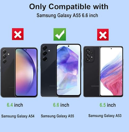 2 Pack for Samsung Galaxy A55 Privacy Screen Protector [Not Glass], Anti-Spy Flexible TPU Film HD Ultra-Thin Bubble Free Case Friendly Full Coverage Hydrogel Film for A55 6.6-inch