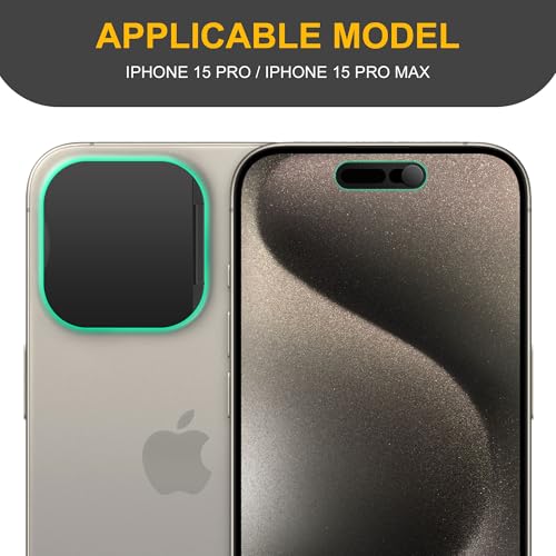 3 Pack Privacy Cover Compatible for iPhone 15 Pro/iPhone 15 Pro Max with 2 Front Camera Privacy Cover, Anti-Spy Camera Cover, Easy-Adhesive Design, Safeguard on iPhone 15 Pro/15 Pro Max. Black - size: iPhone 15 Pro/ iPhone 15 Pro Max