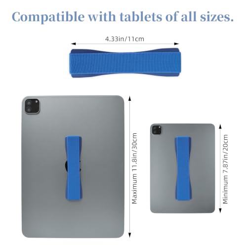 Hand Holder Strap for iPad, Tablet & Large Phone, Handle Grip（Blue） - size: 1 Pack-Blue