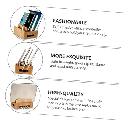 KALLORY Wooden Phone Bracket with Multi Grid Storage Tabletop Organizer