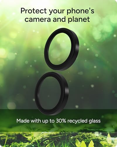 ZAGG Glass Elite Anti-Reflective Samsung Galaxy S25 Edge Camera Lens Protector – Anti-Glare Technology, Maximum Impact & Scratch Resistance, Smudge-Free Surface, Recycled Materials - color: Black, size: Samsung Galaxy S25 Edge