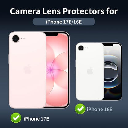 4-Pack Camera Lens Protector for iPhone 17e/16e, 9H Tempered Glass Camera Cover Screen Protector Accessories, HD Clarity, Anti-scratch, Case Friendly, Shockproof Full Protective - size: 17e/16e Lens