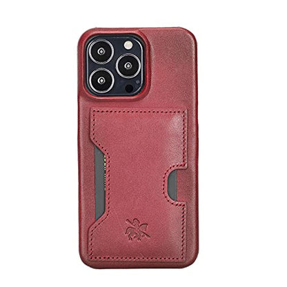 Venito Florence Leather Wallet Phone Case Compatible with iPhone 13 Pro (6.1 inch) - Extra Secure with RFID Blocking - Detachable Phone Wallet (Burnt Red)* - color: Burnt Red, size: iPhone 13 Pro