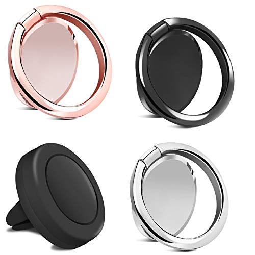 Finger Ring Stand & Magnetic Mount Set, Fits iPhone & Android Smartphones - color: Finger Ring Stand & Magnetic Mount