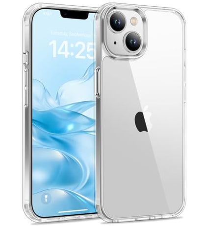 USLAI Case for iPhone 14, Anti-Yellowing, Crystal Clear Back, Shockproof & Military‑Grade Drop Protection - Transparent - color: Clear, size: iPhone 14