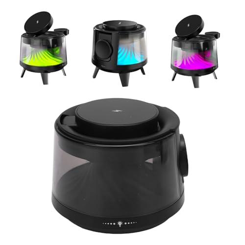 Zunate 3 in 1 Magnetic Charging Station for Phone, Earbuds and Watch, 15W Wireless Charger with Night Light and Wireless Bluetooth Speaker, Portable Charger for Home and Travel