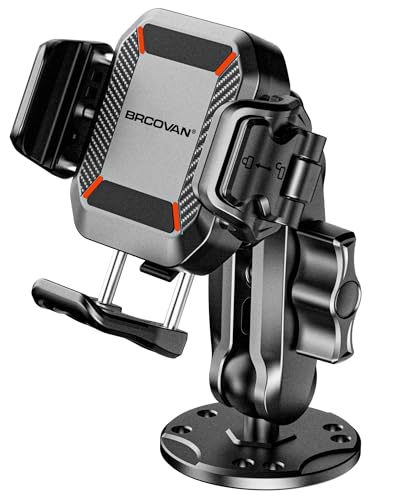 BRCOVAN Anti-Theft Phone Mount Holder with Vibration Dampener, 1s Locking