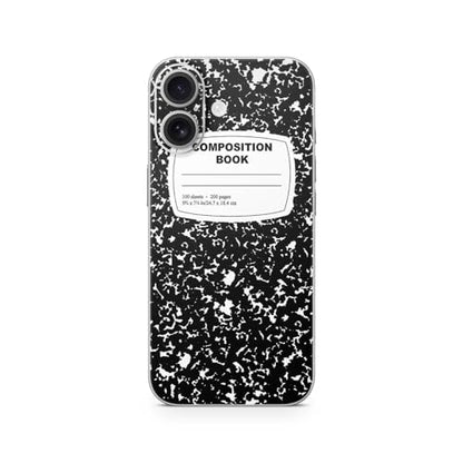 Phone Skin Compatible with Apple iPhone 17 - Composition Book - Premium 3M Vinyl Protective Wrap Decal Cover - Easy to Apply | Crafted in the USA by MightySkins - color: Composition Book, size: iPhone 17 (Back Wrap), style: Matte Finish