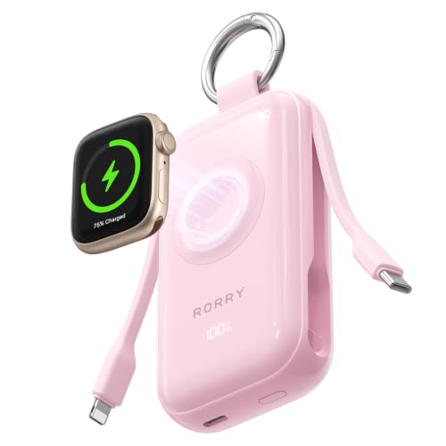 RORRY CharmGo Pro 45W Portable Charger Power Bank 10000mAh Battery Pack - color: Rose Quartz