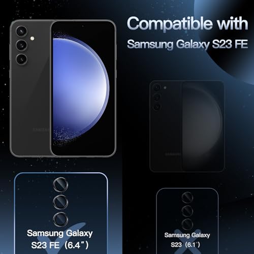 JETech Camera Lens Protector for Samsung Galaxy S23 FE, Black, 1 Set