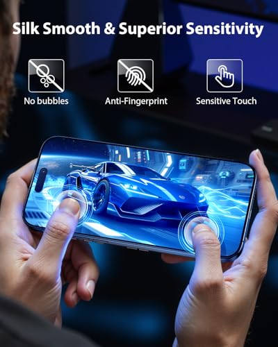 Mkeke Screen Protector for iPhone 16 Pro Max 6.9" 3 Pack 9H+ Tempered Glass | [Military-Grade Drop Protection][Easy Installation Frame] HD Clear, Anti-Scratch, Bubble Free - size: for iPhone 16 Pro Max 6.9"