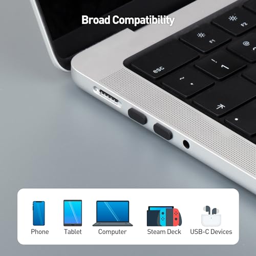 Cable Matters 20-Pack USB C Port Covers, USB C Dust Plug, Black - style: USB-C
