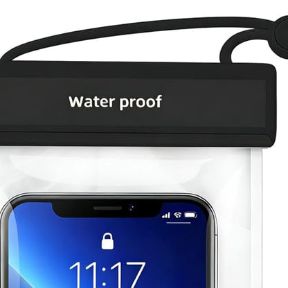 Waterproof Phone Case Protective Travel Accessories Black | Waterproof Mobile Phone Holder Dry Bag for Women Men Summer Vacation Beach Pool Cruise Outdoor Adventure - color: black