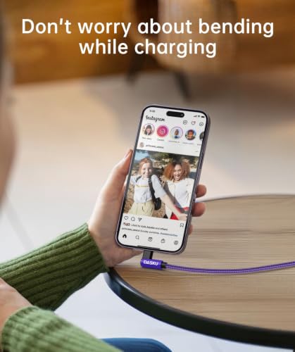 USB to USB C Cable 90 Degree 6FT, Right Angle USB A USBC Cable 2Pack Purple - color: Purple, size: 6FT, style: USB A to USB C