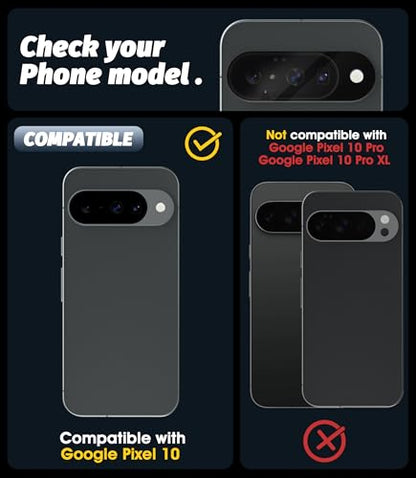Orzero (5 Pack) Camera Lens Protector for Google Pixel 10, Protector de Cámera Tempered Glass 9H Precise Camera Cutouts Anti-Scratch Does Not Affect Night Shots and Flash - size: Google Pixel 10