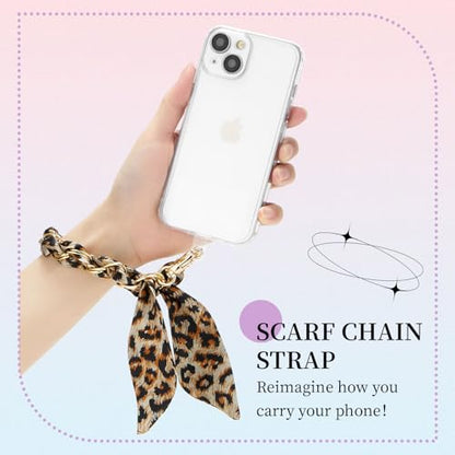 ZOOEASS Phone Wrist Lanyard Gold Metal Scarf Phone Charm Strap with Tether Tab Women Phone Chain Accessories for Handbags - color: Style 4