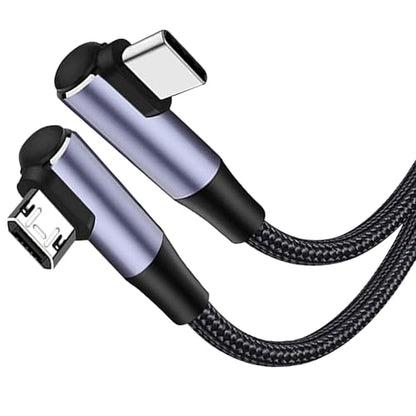 Right Angle USB C to Micro USB Cable 2A Charging Data Transfer