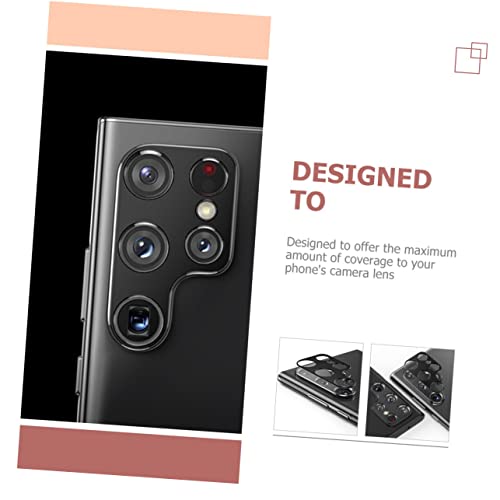 Mipcase 4pcs Scratch Camera Lens Protectors for Metal Rear Lens Cover Easy Installation Bubble Screen Film