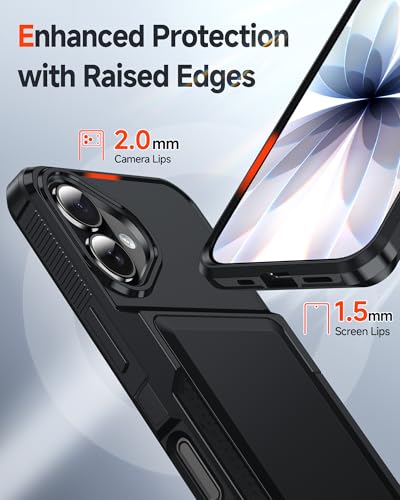LeYi for iPhone-17 Phone Case Wallet Black: with Credit Card Holder Protective iPhone17 iohone i 17case Covers Women Fundas para Heavy Duty Military Grade Shock Proof Hard Men iPhone17, Black - color: Black, size: iPhone 17 6.3''