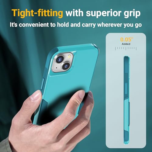jaroco Magnetic for iPhone 13&14&15 Case Heavy Duty Rugged Dual-Layer Teal - color: Teal, size: iPhone 13&14&15