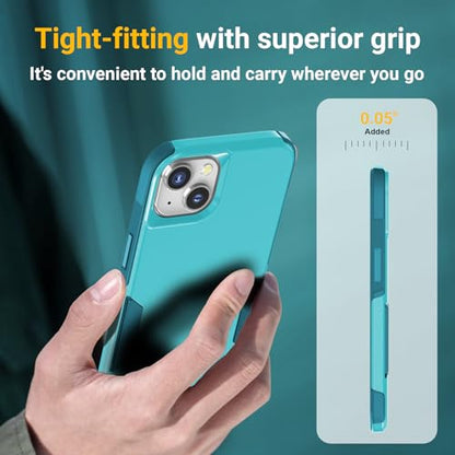 jaroco Magnetic for iPhone 13&14&15 Case Heavy Duty Rugged Dual-Layer Teal - color: Teal, size: iPhone 13&14&15