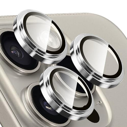 TENOC Camera Lens Protector for iPhone 13 Pro & 13 Pro Max, Silver - color: Silver