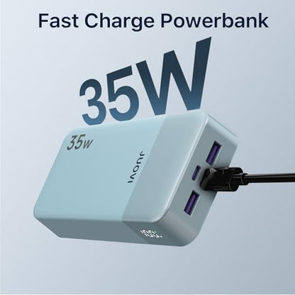 JUOVI Portable Charger 35W 20000mAh Power Bank - color: Blue