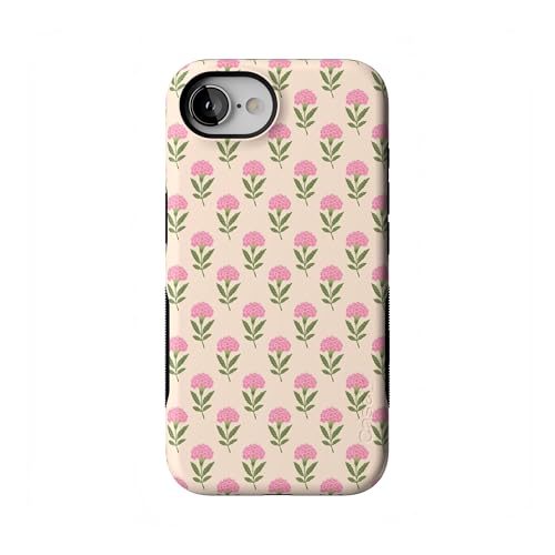 Casely iPhone 16e Case | Jenna's Flowers | Fun on Weekdays | Bold Protective Design | Compatible with MagSafe - color: Jenna's Flowers | Fun on Weekdays