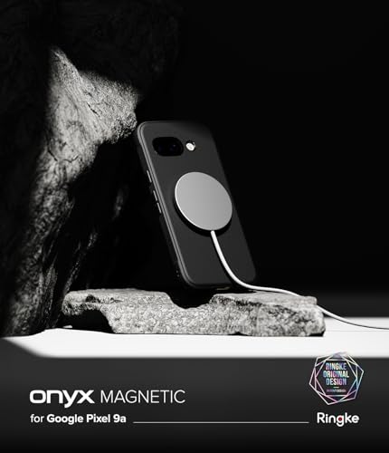 Ringke Onyx Designed for Google Pixel 9a Case [Compatible with MagSafe and Pixelsnap] Oil & Dirt Resistant Enhanced Grip Non-Slip Texture Lightweight Cover - Magnetic Black - color: Magnetic Black, size: Pixel 9a