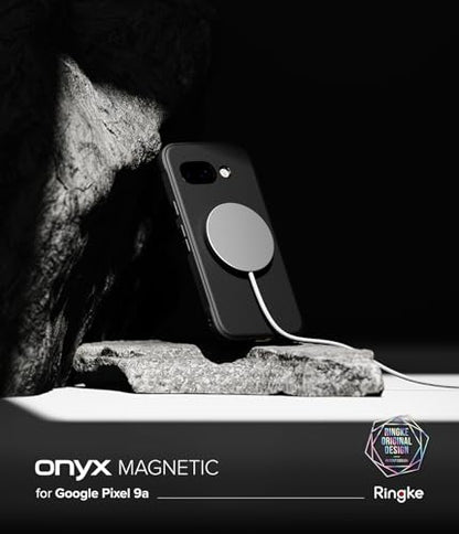 Ringke Onyx Designed for Google Pixel 9a Case [Compatible with MagSafe and Pixelsnap] Oil & Dirt Resistant Enhanced Grip Non-Slip Texture Lightweight Cover - Magnetic Black - color: Magnetic Black, size: Pixel 9a