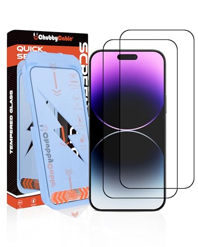 chubbycable HD Glass Screen Protector for iPhone 16 Pro Max, 2 Pack - size: 16 Pro Max
