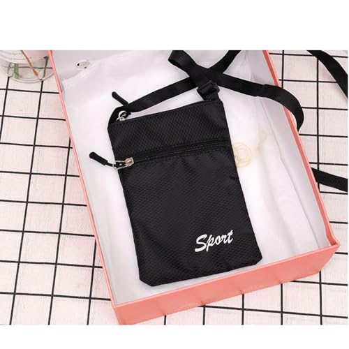 2 Pack Crossbody Bag Phone Purse with 2 Zipper Pouch Lightweight Fabric Compact Shoulder Purses Tally Mini Handbag Wallet Storage Organizer for iPhone Cell Phones Coin Key Men Women