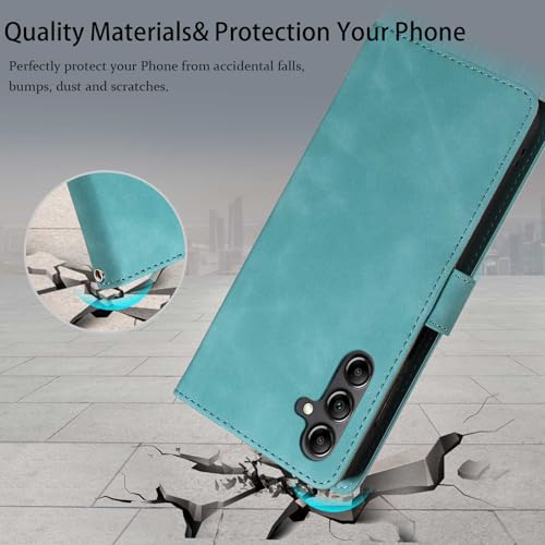 RFID Blocking for Samsung Galaxy S25 FE Case Wallet (Green) | 4 Card Slots, Soft PU Leather, TPU Inner Shell, Wrist Strap, Stand, Magnetic Folio Flip Cover, Shockproof Protective - color: Green