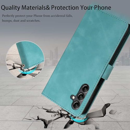 RFID Blocking for Samsung Galaxy S25 FE Case Wallet (Green) | 4 Card Slots, Soft PU Leather, TPU Inner Shell, Wrist Strap, Stand, Magnetic Folio Flip Cover, Shockproof Protective - color: Green