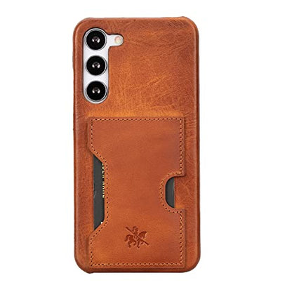 Venito Florence Leather Wallet Phone Case Compatible with Samsung Galaxy S23 Plus (6.6 inches) Case - Extra Secure with RFID Blocking - Detachable Phone Wallet (Antique Brown) - color: Antique Brown, size: S23 Plus