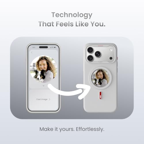 Instant Custom Case for iPhone 16 Pro Max (Black) | Battery-Free E Ink Phone Case, Personalize Your Case with Photos & AI Creations, MagSafe Compatible - color: Black, size: iPhone 16 Pro Max