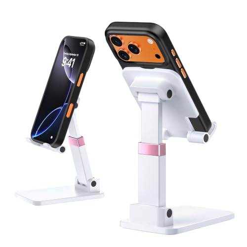 Cell Phone Stand Cute Mobile Holder For iPhone Desk Office Accessories - color: 01-White