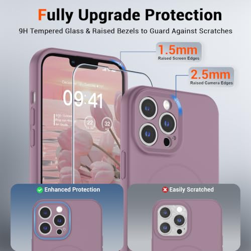 SUPFINE Silicone & Magnetic for iPhone 13 Pro Case - color: Blackcurrant, size: iPhone 13 Pro